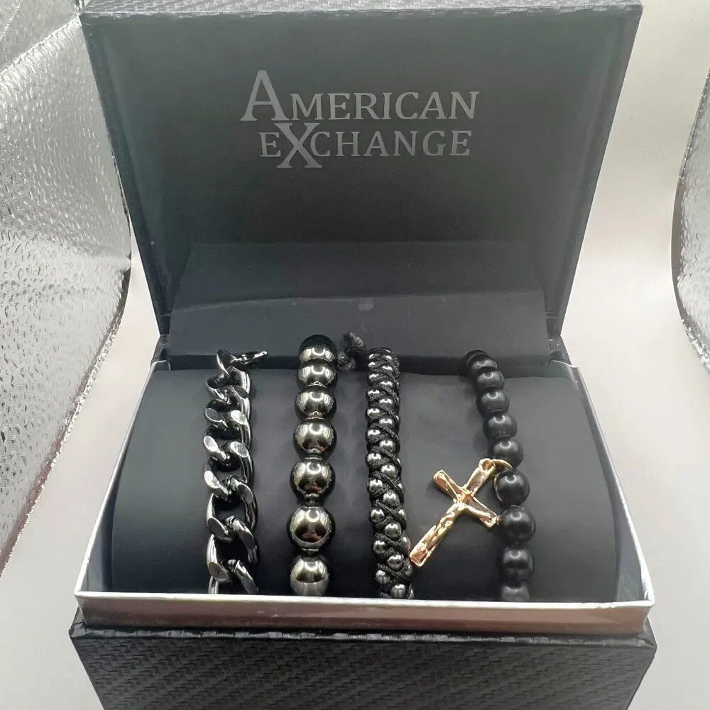 American Exchange 4 Piece Men's Bracelet Set - NWT